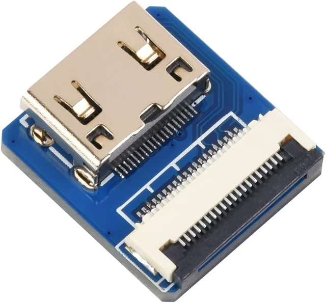 Alt view image 2 of 5 - Waveshare Multi-Type HDMI Adapters, for DIY HDMI Cable-Micro HDMI Adapter Vertical-Mini HDMI Adapter Horizontal (B)
