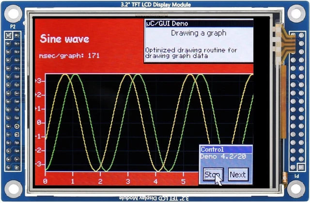 Main image of waveshare 3.2 Inch 320x240 Multicolor Graphic LCD, with Touch Panel and Stand-Alone Controllers