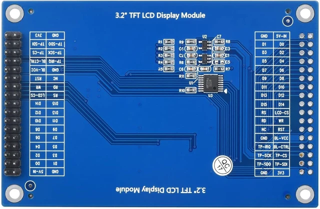 Alt view image 6 of 7 - waveshare 3.2 Inch 320x240 Multicolor Graphic LCD, with Touch Panel and Stand-Alone Controllers