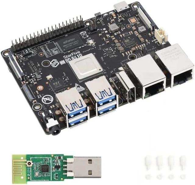 Main image of waveshare VisionFive2 RISC-V Single Board Computer, StarFive JH7110 Processor with Integrated 3D GPU, 8GB Memory, with WiFi Module