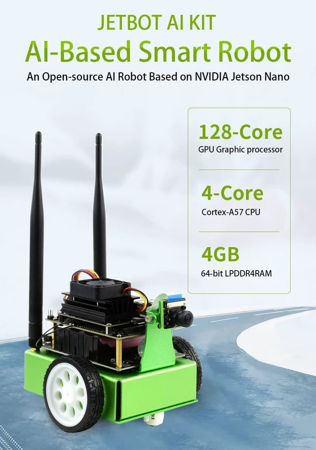 Alt view image 3 of 7 - Waveshare AI Robot Power by Jetson Nano (Not Included) (18 Items)
