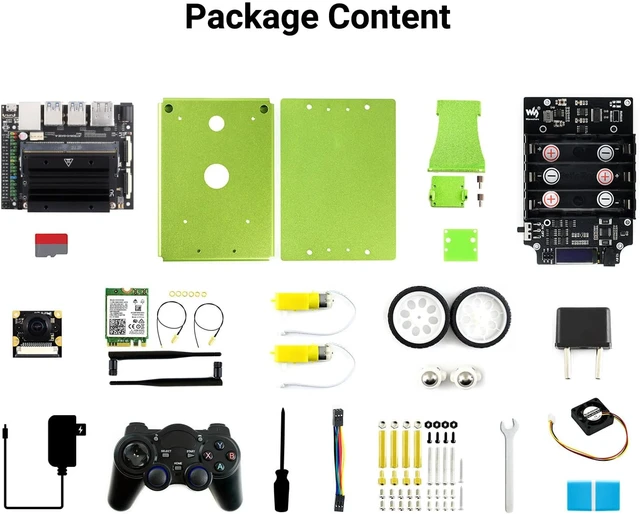 Alt view image 2 of 7 - Waveshare JetBot AI Kit, AI Robot Based On Jetson Nano, Includes Waveshare Jetson Nano Dev Kit 4GB (NOT Support Nano 2GB)