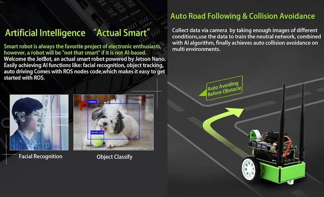 Alt view image 5 of 7 - Waveshare AI Robot Power by Jetson Nano (Not Included) (18 Items)