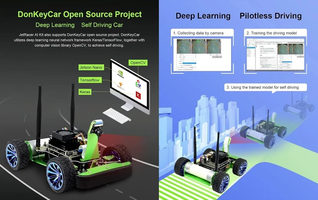 Alt view image 5 of 7 - Waveshare JetRacer AI Kit, AI Racing Robot Powered By Jetson Nano, Includes Waveshare Jetson Nano Dev Kit 4GB (NOT Support Nano 2GB)