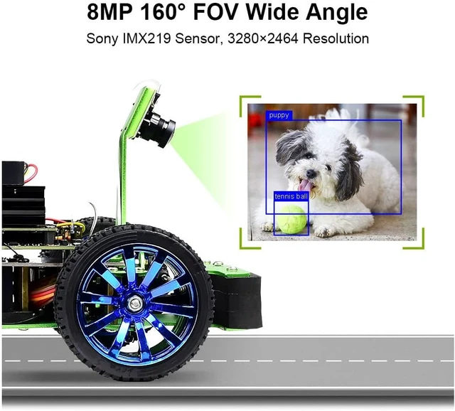 Alt view image 6 of 7 - Waveshare JetRacer AI Racing Robot Powered by Jetson Nano Donkey Car (Accessory Only)(Doesn't Support Nano 2GB)