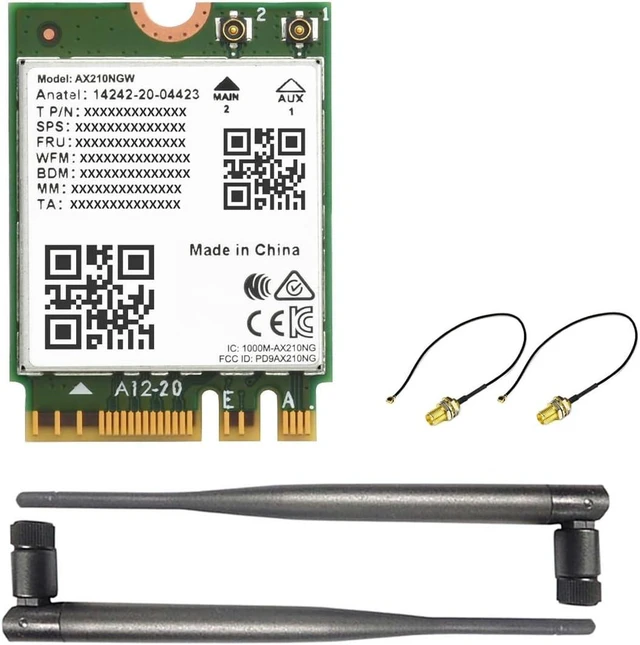 Main image of Waveshare Wireless AX210 NIC, Giga-bit Tri-Band Wi-Fi 6E, 802.11AX Standard, Bluetooth 5.3, 2.4G/5G/6GHz, NGFF Interface, MU-MIMO, High-Speed Performance & Compatibility