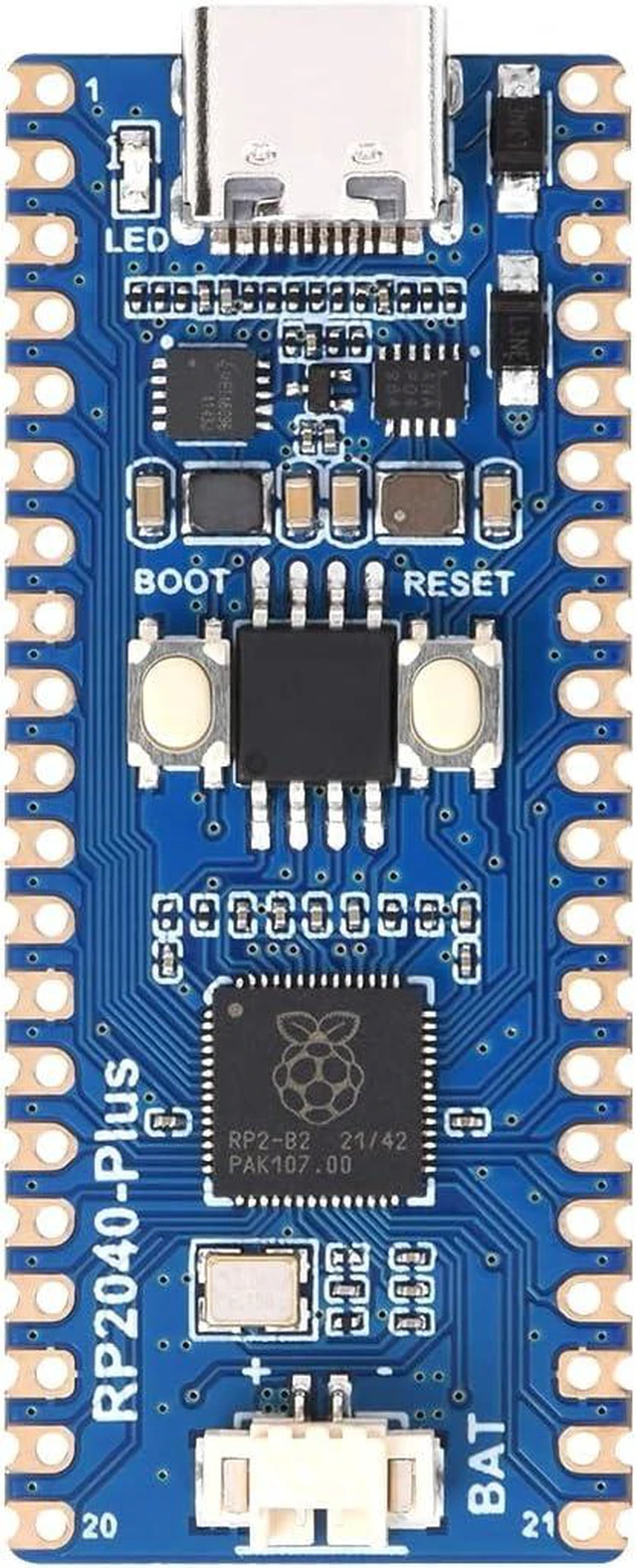 Main image of Waveshare RP2040-Plus, A Low-Cost, High-Performance Pico-Like MCU Board Based On Raspberry Pi Microcontroller RP2040 16MB