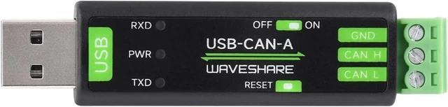 Main image of Waveshare USB to CAN Adapter Model A, STM32 Chip Solution, Multiple Working Modes, Multi-System Compatible