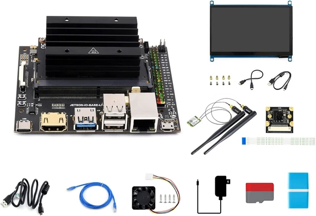 Alt view image 2 of 7 - Waveshare Jetson Nano Development/Expansion Kit Lite Version, Optional Jetson Nano Core Module, with 7-inch IPS Touch Screen