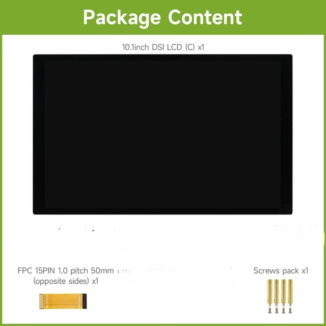 Alt view image 2 of 7 - waveshare 10.1inch Capacitive Touch Display Compatible with Raspberry Pi 5/4B/3B+/3A+, CM3/3+/4*, 1280×800, IPS, DSI Interface