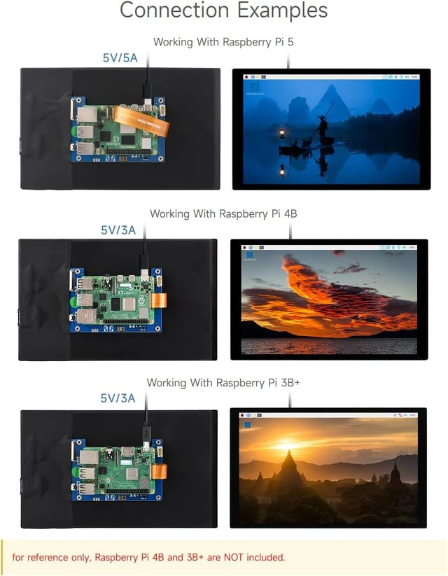 Alt view image 5 of 7 - waveshare 10.1inch Capacitive Touch Display Compatible with Raspberry Pi 5/4B/3B+/3A+, CM3/3+/4*, 1280×800, IPS, DSI Interface