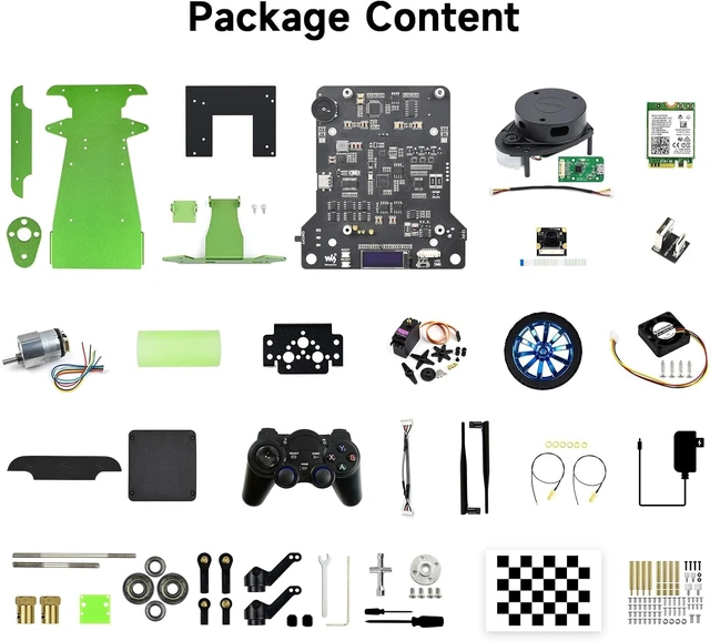 Alt view image 2 of 7 - Waveshare JetRacer Professional ROS AI Kit Dual Controllers AI Robot, Lidar Mapping, Vision Processing, Accessories Only (Jetson Nano Dev Kit Not Included)