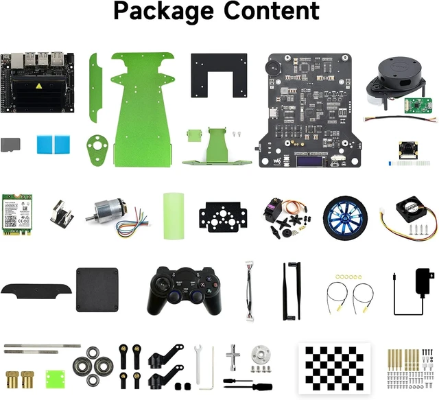 Alt view image 2 of 7 - Waveshare JetRacer Professional Version ROS AI Kit, Dual Controllers AI Robot, Lidar Mapping, Vision Processing, Includes Official Jetson Nano Developer Kit (B01) (NOT Support Nano 2GB)