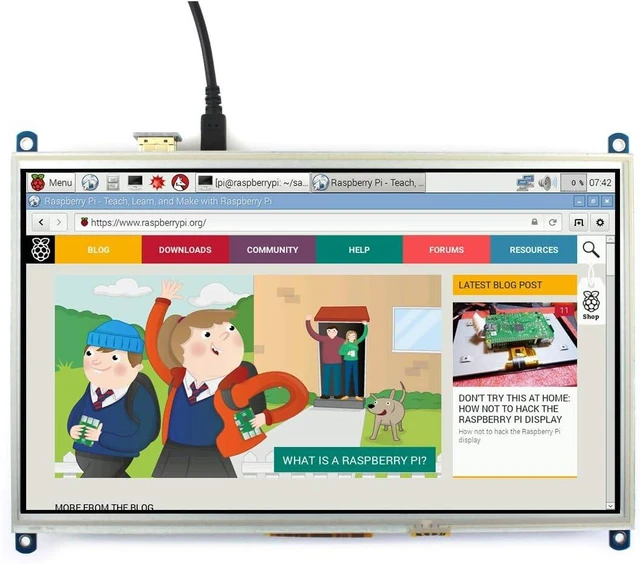 Main image of waveshare 10.1inch Resistive Touch Screen LCD HDMI IPS Display Compatible with Raspberry Pi 4B / 3B+ / 3A+ / 3B / 2B / 1B+ / 1A+ / Zero 2 W/Zero W/Zero and PC 1024×600 Resolution