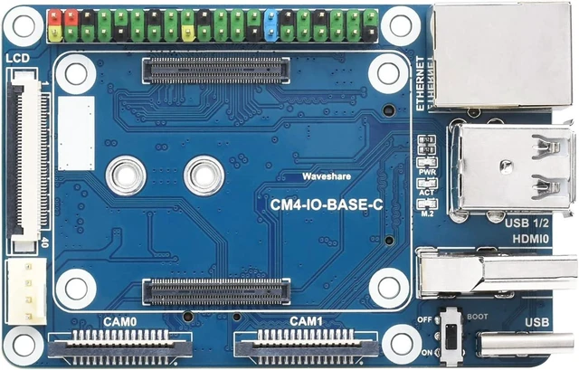 Main image of Waveshare Mini Base Board Type Compatible with Raspberry Pi Compute Module 4