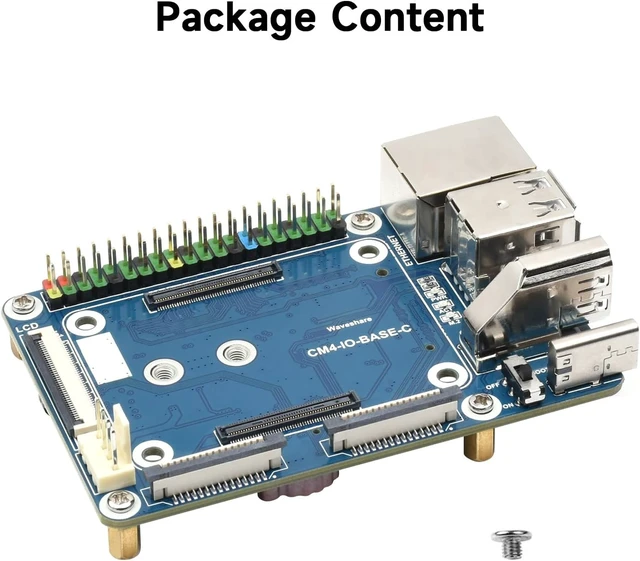 Alt view image 2 of 7 - Waveshare Mini Base Board Type Compatible with Raspberry Pi Compute Module 4
