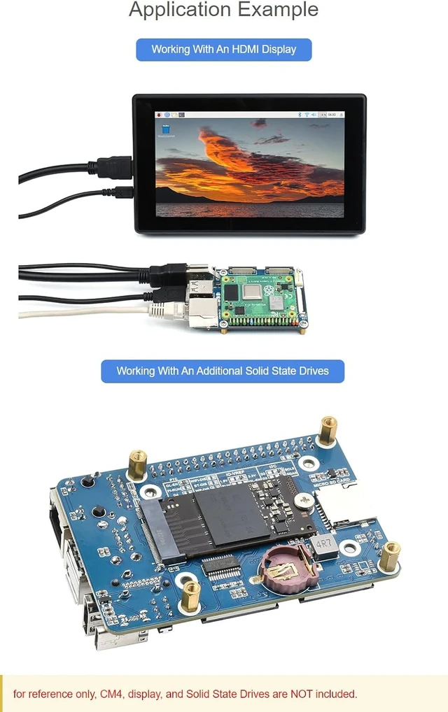 Alt view image 7 of 7 - Waveshare Mini Base Board Type Compatible with Raspberry Pi Compute Module 4