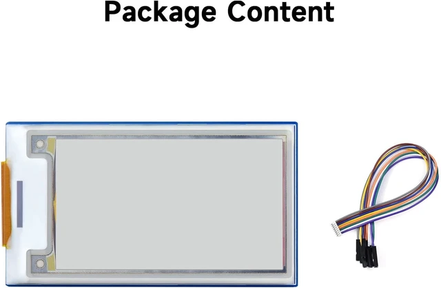 Alt view image 2 of 7 - Waveshare 2.36inch E-Paper Module (G) 296×168 Resolution Displays Red/Yellow/Black/White Colors Compatible with Raspberry Pi