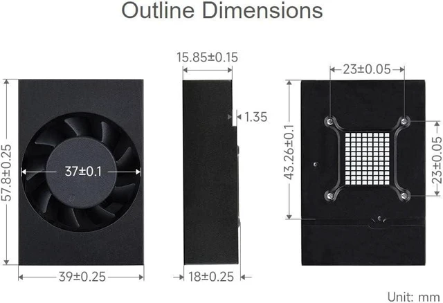 Alt view image 5 of 7 - Waveshare Dedicated Cooling Speed-Adjustable Fan Compatible with Jetson TX2 NX Module with Elastic Bracket and Height-Limited Screws