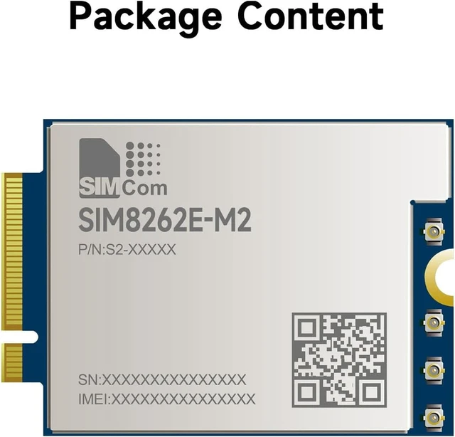 Alt view image 2 of 5 - WaveshareSIMCom Original 5G Module M.2 Form Factor, Qualcomm Snapdragon X62
