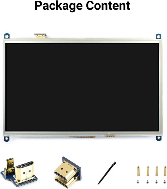 Alt view image 2 of 7 - Waveshare 10.1inch Resistive Touch Screen LCD HDMI IPS Display Compatible with Raspberry Pi 4B/3B+/3A+/3B/2B/1B+/1A+/Zero 2 W/Zero W/Zero and PC 1024×600 Resolution