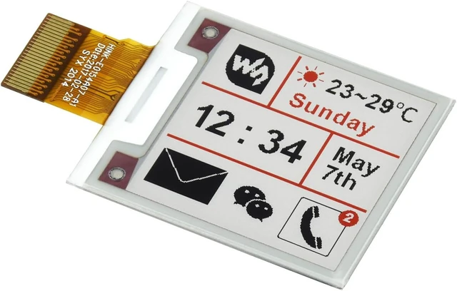 Alt view image 4 of 5 - Waveshare 1.54inch E-Ink Raw Display, 1.54inch E-Ink raw Display 200x200 Resolution
