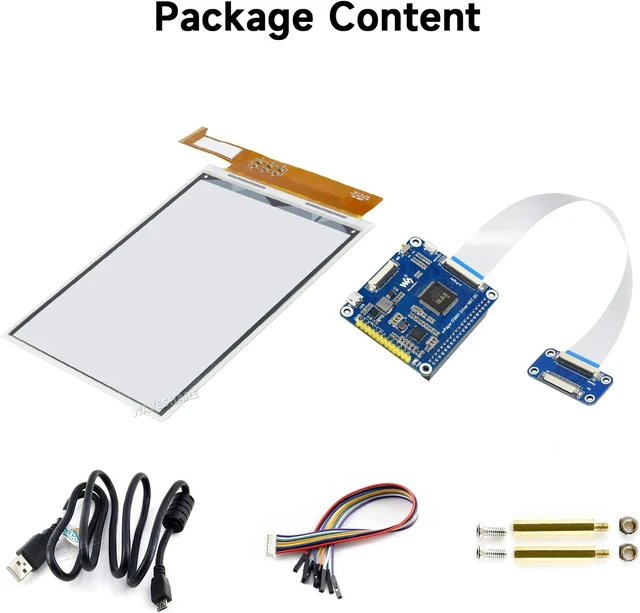 Alt view image 2 of 7 - Waveshare 6inch E-Paper Display Module, Compatible with Raspberry Pi, Connects via GPIO, I2C