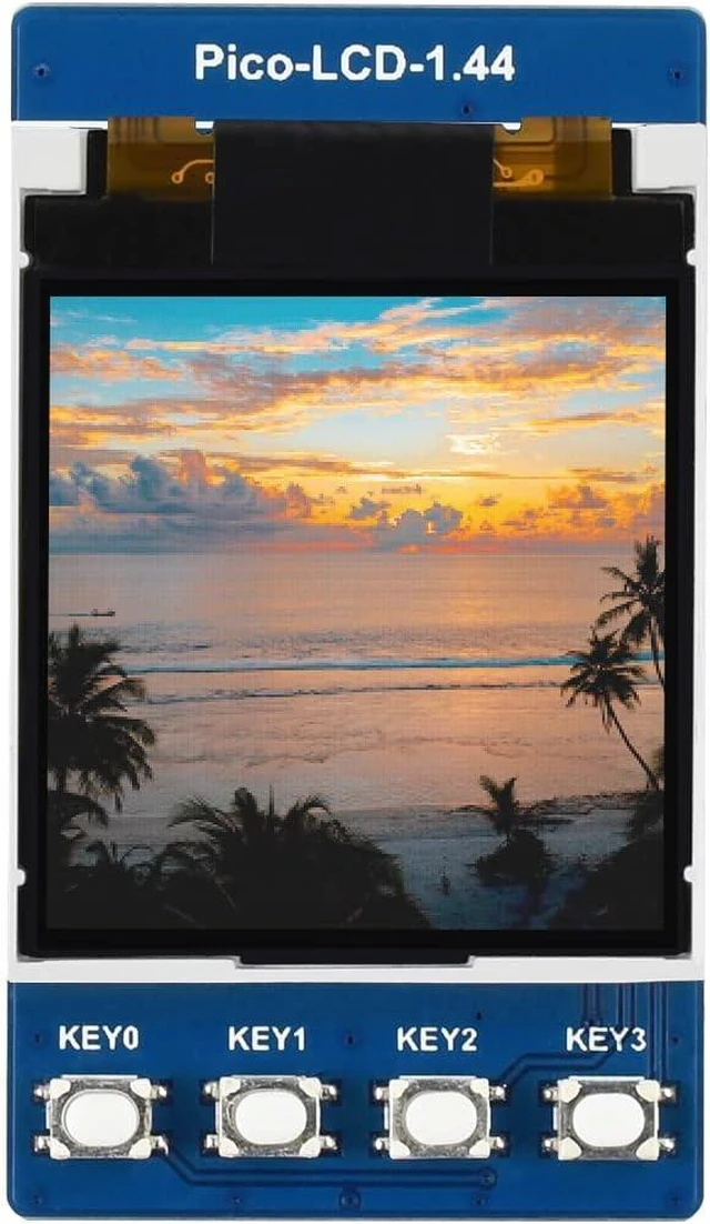 Main image of Waveshare 1.44inch LCD Module Compatible with Raspberry Pi Pico 65K RGB 128x128 Resolution SPI TFT Display Panel