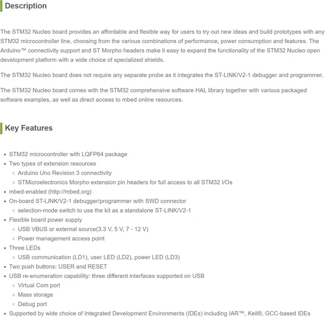 Alt view image 5 of 6 - Waveshare NUCLEO-F446RE, a Cortex-M4 Development Board Compatible with STM32F4 Series