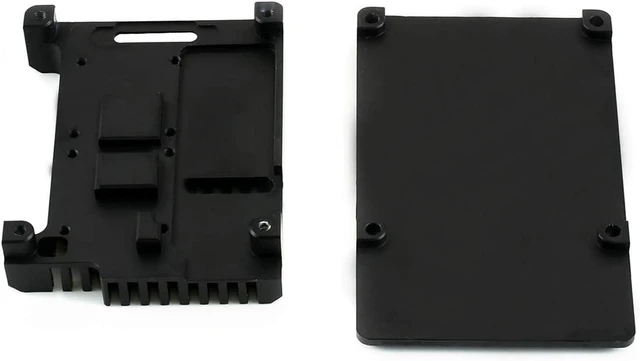 Alt view image 2 of 6 - Waveshare Aluminium Alloy Case Comes with Dual Cooling Fans for Raspberry Pi 4 Model B Dust Resistance Built-in Heat Spreader