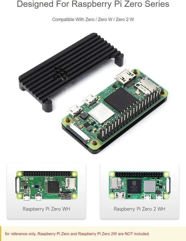 Alt view image 4 of 7 - Waveshare Aluminum Alloy Protection Case Compatible with Zero/Zero W/Zero 2 W