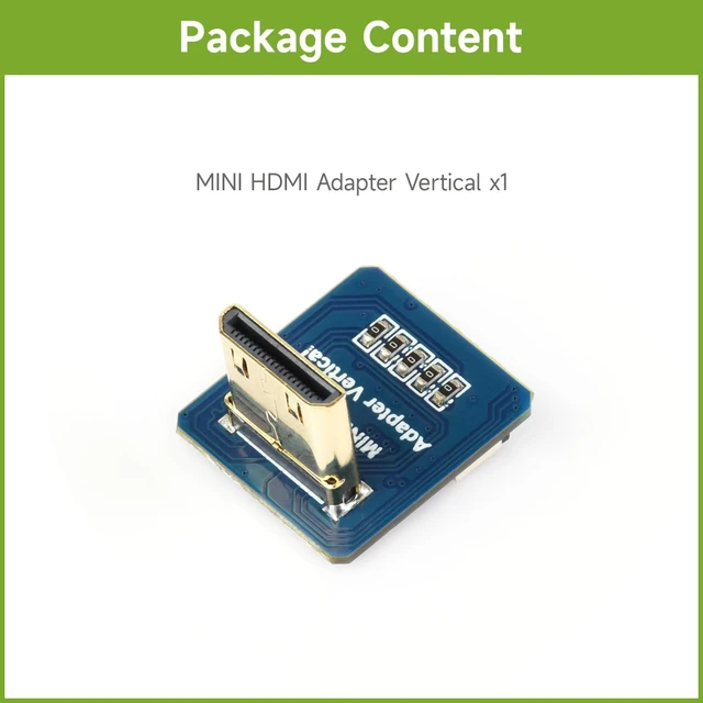 Alt view image 2 of 6 - waveshare DIY HDMI Cable Vertical Mini HDMI Plug Adapter