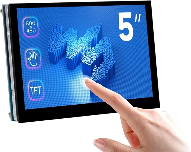 Main image of waveshare 5inch Capacitive Touch Display DSI Interface LCD 800×480 Screen Compatible with Raspberry Pi 5/4B/3B+/3A+/3B/2B/B+/A+/CM3/3+/4