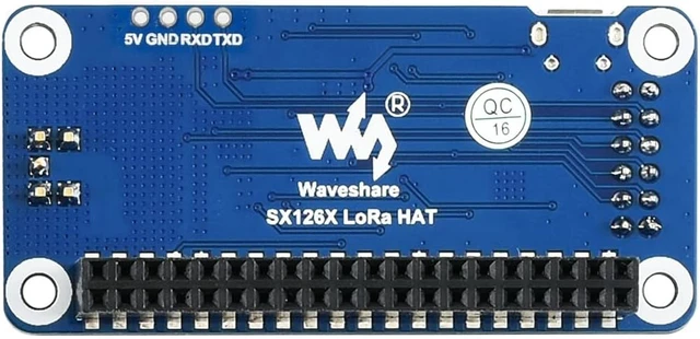 Alt view image 2 of 7 - Waveshare SX1262/SX1268 LoRa HAT, Compatible with Raspberry Pi 5/4B/3B/Zero/Zero W/Zero 2W/Pico/W/WH, UART Interface, SX1262 868M LoRa HAT