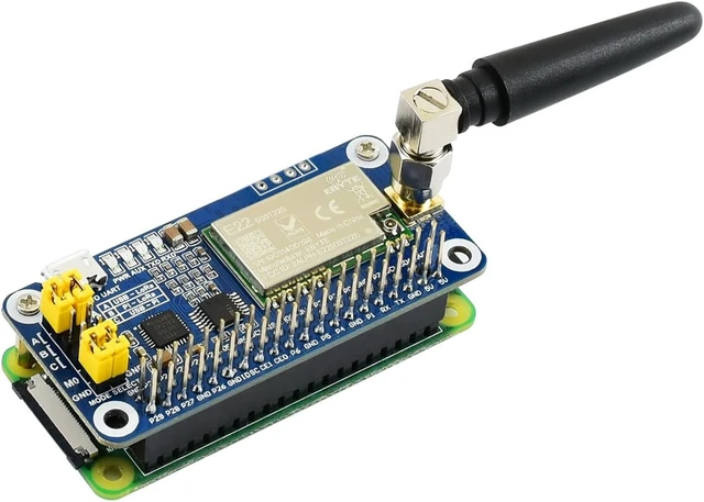 Alt view image 3 of 7 - Waveshare SX1262/SX1268 LoRa HAT, Compatible with Raspberry Pi 5/4B/3B/Zero/Zero W/Zero 2W/Pico/W/WH, UART Interface, SX1262 868M LoRa HAT
