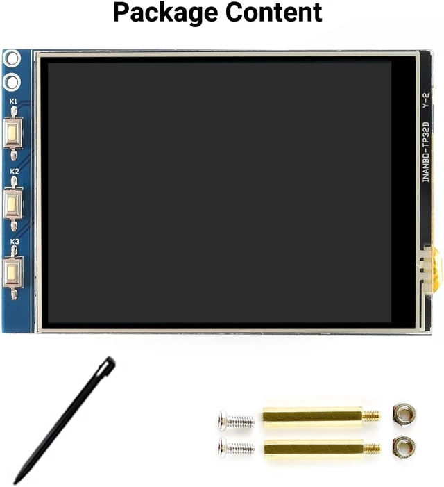 Alt view image 2 of 6 - Waveshare 3.2inch Resistive Touch Screen TFT Display 320×240 LCD Compatible with Raspberry Pi 4B/3B+/3A+/3B/2B/1B+/1A+/Zero 2 W/Zero W/Zero