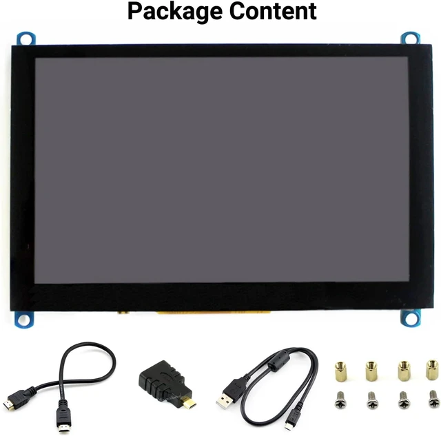 Alt view image 6 of 7 - waveshare 5inch Capacitive Touch Screen LCD (H) HDMI Display 800×480 Compatible with Raspberry Pi 5/4B/3B/Zero/Zero W/Zero 2W/Pico/Pico W/Pico WH