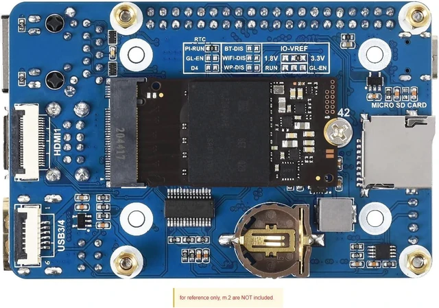 Alt view image 3 of 7 - Waveshare Mini Base Board Type B for Raspberry Pi Compute Module 4