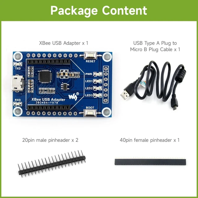 Alt view image 2 of 5 - waveshare UART Communication Board XBee USB Adapter with Xbee Interface USB Interface