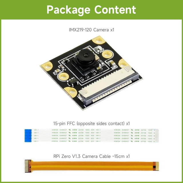 Alt view image 2 of 6 - waveshare IMX219-120 Camera 3280 × 2464 Resolution 8 Megapixels 120 Degree Angle of View IMX219 Sensor Support Jetson Nano Developer Kit Compute Module 3/3+