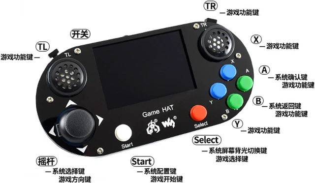 Alt view image 3 of 6 - Waveshare Portable Classic Game Console for Raspberry Pi 4B/3B+/3B etc.
