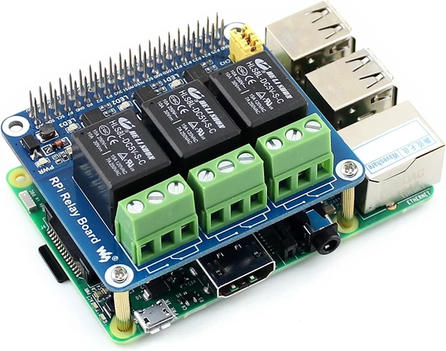 Alt view image 2 of 6 - Waveshare Relay Board Compatible with Raspberry Pi to Control High Voltage/High Current Devices