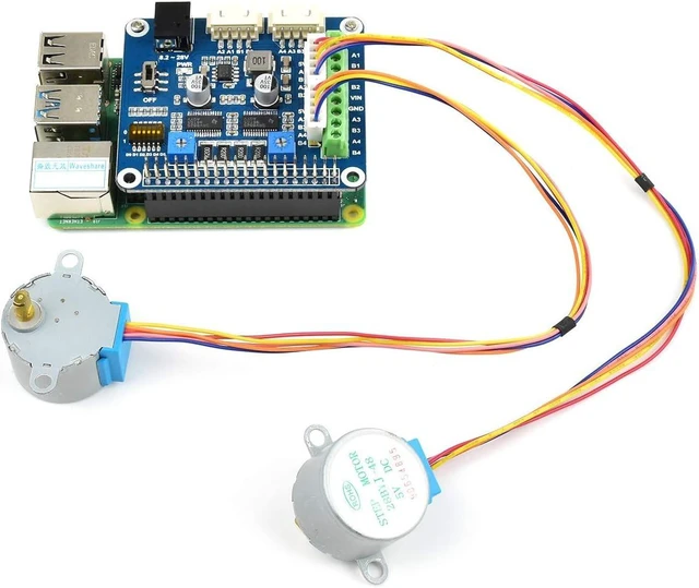 Alt view image 4 of 5 - Waveshare Stepper Motor Board Compatible with Raspberry Pi to Drives Two Stepper Motors