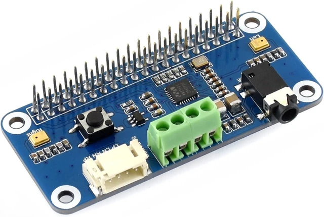 Alt view image 2 of 5 - Waveshare Sound Card HAT Integrates WM8960 Stereo CODEC Compatible with Raspberry Pi