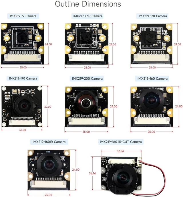 Alt view image 6 of 6 - waveshare IMX219-200 Camera 3280 × 2464 Resolution 8 Megapixels 200 Degree Angle of View IMX219 Sensor Support Jetson Nano Developer Kit Compute Module 3/3+