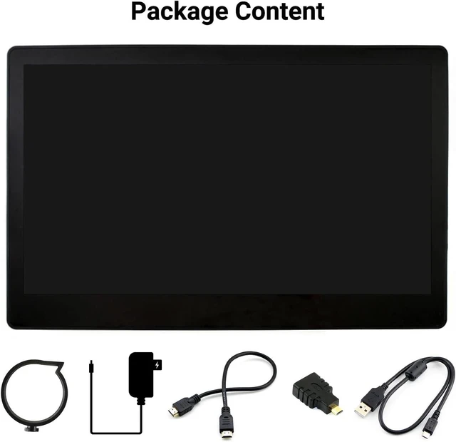 Alt view image 2 of 7 - Waveshare 11.6inch IPS Capacitive Touch Screen LCD 1920×1080 HDMI Display with Toughened Glass Cover Compatible with Raspberry Pi Jetson Nano and BB Black Use as Computer Monitor