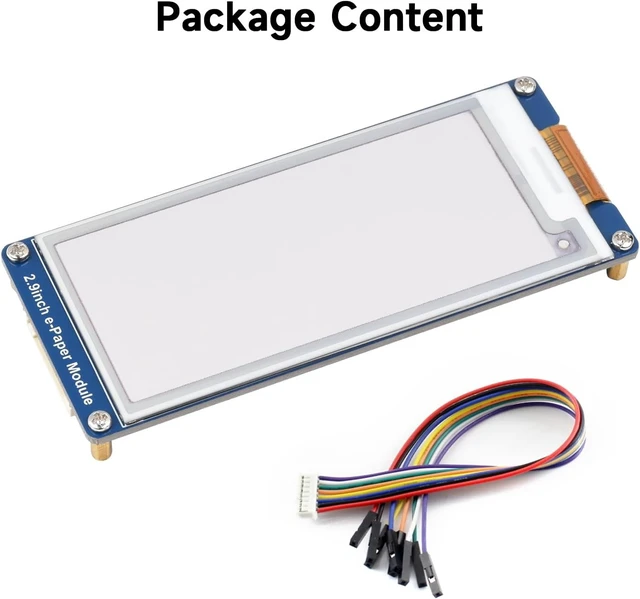Alt view image 6 of 6 - Waveshare 2.9inch E-Paper Module, 296×128 Pixels Red/Black/White 3Colors Display Module for Raspberry Pi/Jetson Nano/Nucleo Main Control Boards