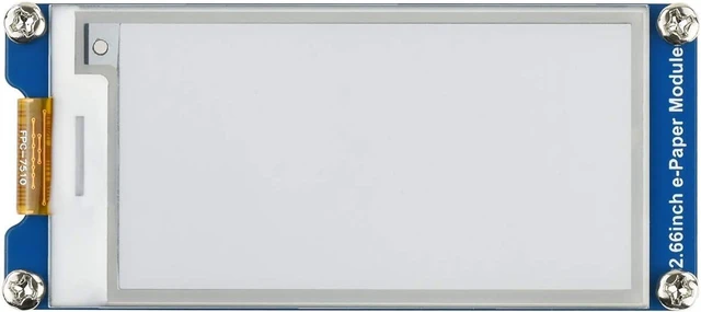 Main image of waveshare 2.66inch E-Paper Display Module Compatible with Jetson Nano/Raspberry Pi 4B/3B+/3A+/3B/2B/1B+/1A+/Zero 2 W/Zero W/Zero 296×152 Resolution Black/White Dual-Color