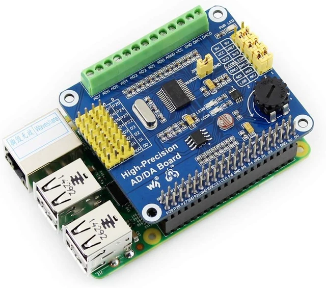 Main image of Waveshare High-Precision AD/DA Expansion Board for Raspberry Pi Series Boards/Jetson Nano Development