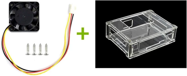 Alt view image 2 of 7 - Waveshare Acrylic Case Type A+PWM Cooling Fan for Jetson Nano